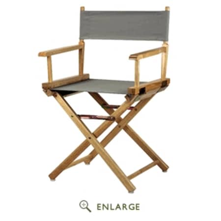 Casual Home Casual Home 200-00-021-18 18 in. Directors Chair Natural Frame with Gray Canvas 200-00/021-18